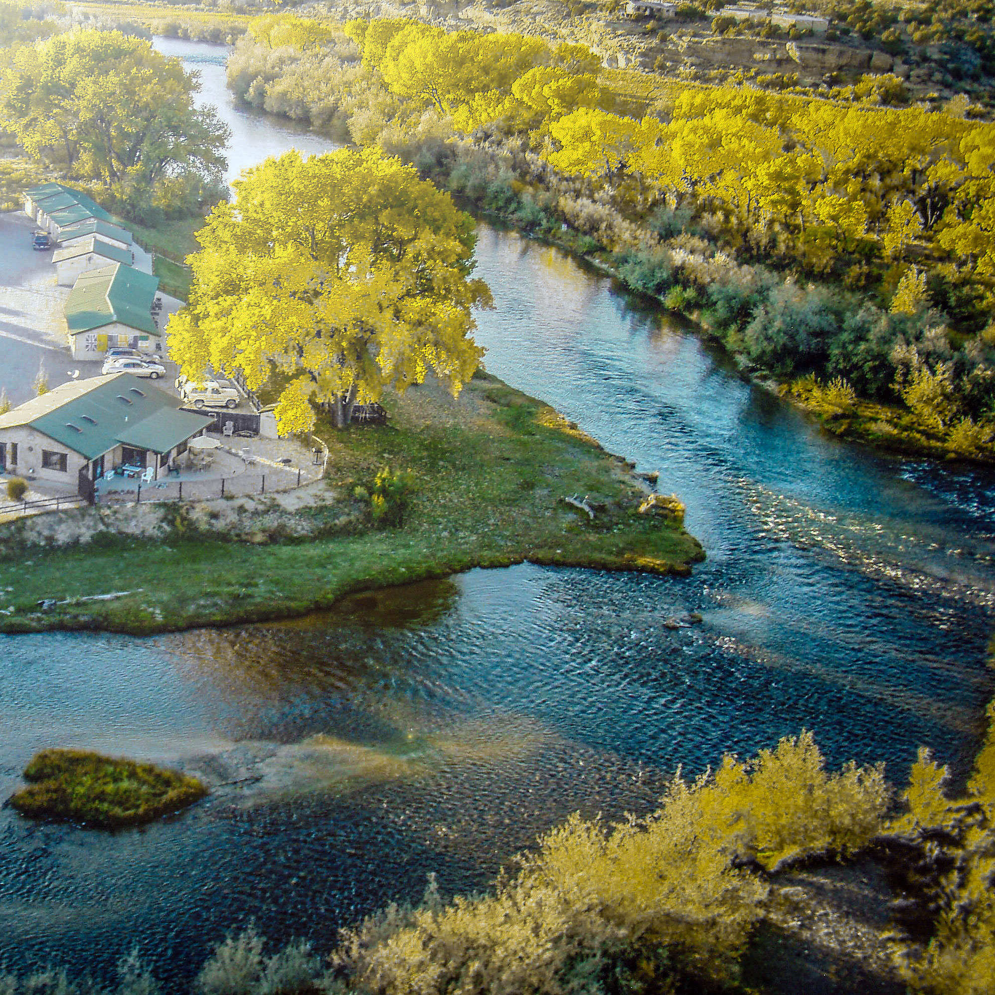 Aerial View Soaring Eagle Lodge San Juan River NM