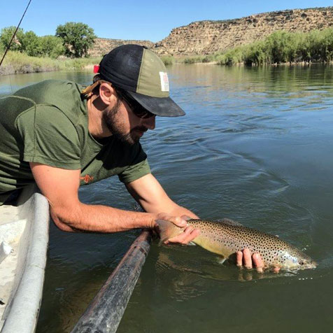 Brown Trout Release Soaring Eagle Lodge San Juan River NM